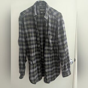 Eddie Bauer Plaid Thick Shirt Medium Rodeo Maximalism Winter Cozy Dexter Style